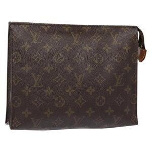 LOUIS VUITTON Monogram Poche Toilette 26 Pouch M47542 LV Auth 141832